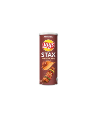 LAY'S STAX POTATO CRISPS - SMOKIN' BBQ (100G)