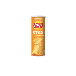 LAY'S STAX POTATO CRISPS - EXTRA CHEESE (100G)