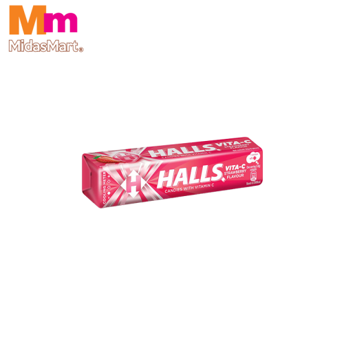 HALLS VITA-C STRAWBERRY CANDY (34G)