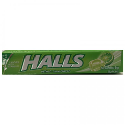 HALLS VITA-C LIME 1X34G