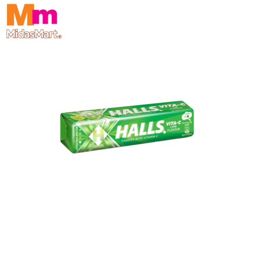 HALLS VITA-C LIME CANDY (34G)