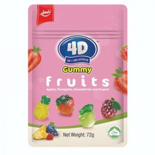 AMOS 4D GUMMY - FRUITS 1X72G