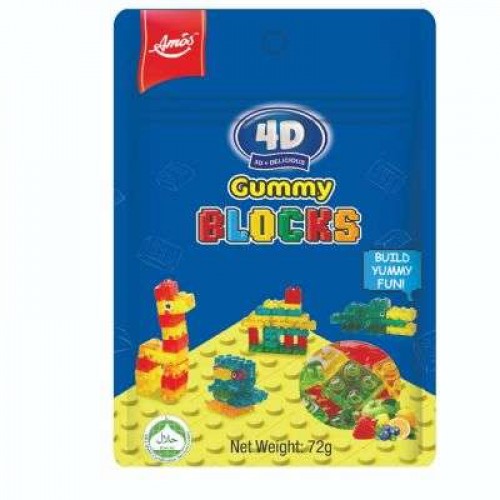 AMOS 4D GUMMY - BLOCKS 1X72G