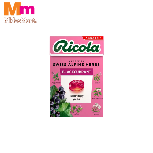RICOLA BLACKCURRANT SWISS HERBAL DROPS (40G)
