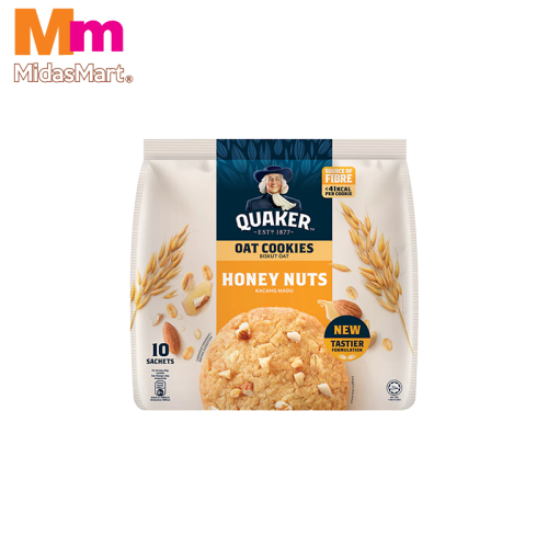 QUAKER OAT COOKIES WITH HONEY NUTS VALUE PACK (10 X 25G)