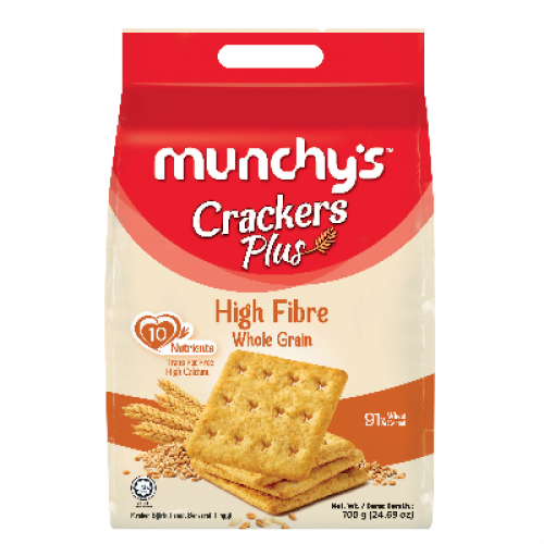 MUNCHY'S CRACKERS PLUS HIGH FIBRE 1X700G