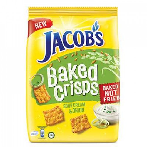 JACOB'S BAKED CRISPS SOUR CREAM 1 X 229G