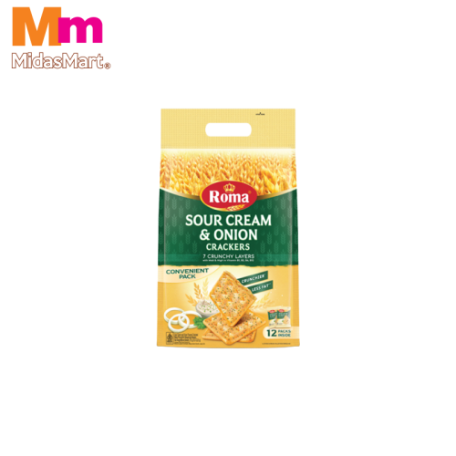 ROMA MALKIST SOUR CREAM & ONION CRACKER MULTI PACK (12 X 22.5G)