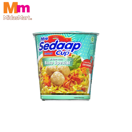MI SEDAAP CUP NOODLES BAKSO FLAVOR (77G)