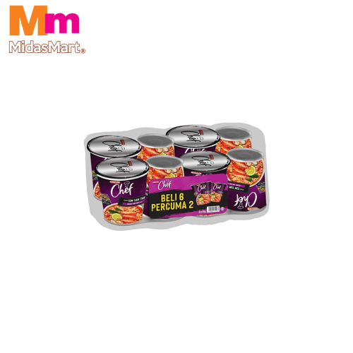 MAMEE CHEF CUP CREAMY TOM YUM VALUE PACK (8 X 72G)