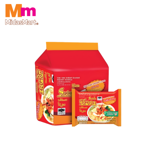 SERDA INSTANT NOODLES TOM YAM SHRIMP FLAVOR (5X60G)