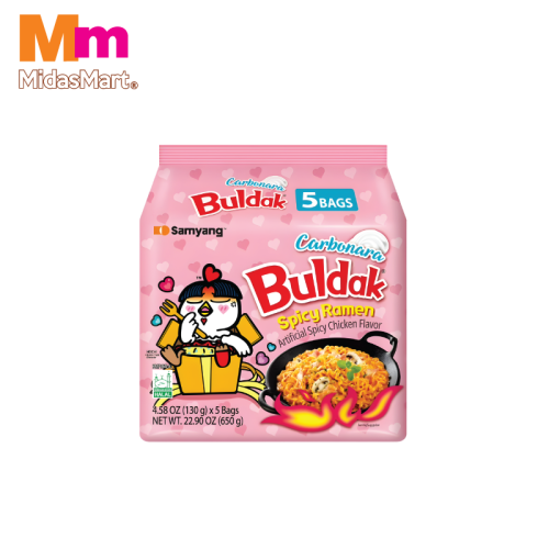 SAMYANG BULDAK HOT CHICKEN FLAVOR RAMEN CARBONARA (5X140G)