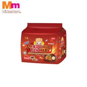 VIT'S DRY CHILLI PAN MEE WITH DRIED SHRIMP MULTIPACK (4 X 93G)