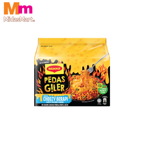 MAGGI PEDAS GILER CHEESY BERAPI MULTIPACK (5 X 73G)