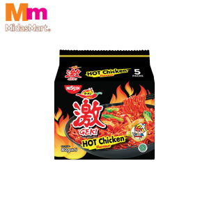 NISSIN GEKI HOT CHICKEN EXTRA SPICY RAMEN MULTIPACK (5 X 80G)