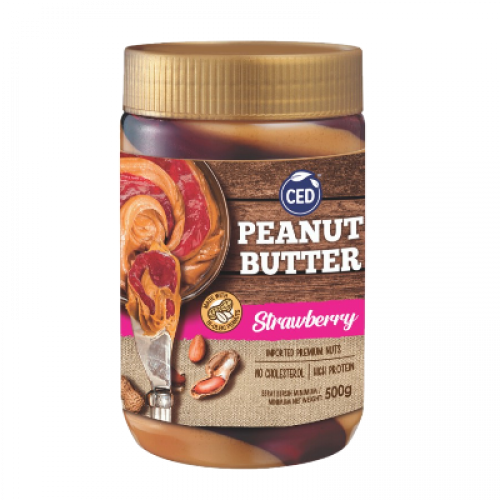 CED PEANUT BUTTER S.BERRY STRIPES 1X500G