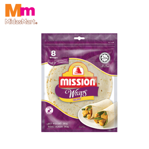 MISSION WRAPS GARLIC 1X360G