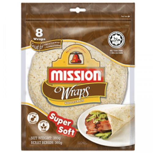 MISSION WRAPS WHOLEGRAIN 1X360G