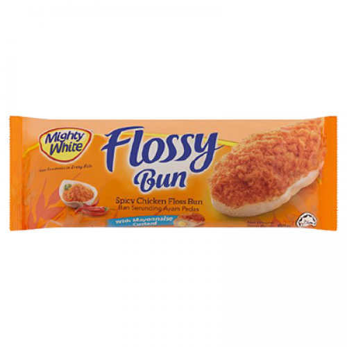 M /WHITE FLOSSY BUN SPICY C/FLOSS 1X65G