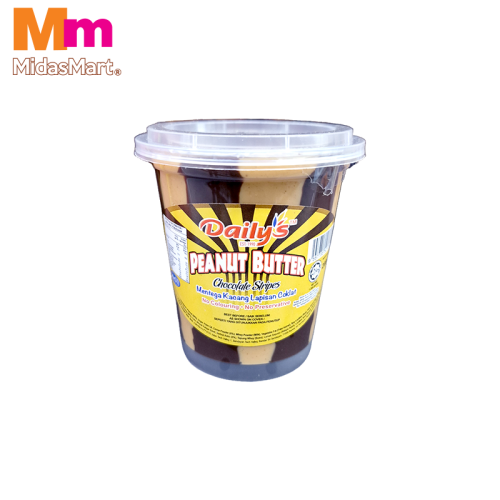 DAILY'S PEANUT BUTTER WITH CHOCOLATE STRIPES (300G)
