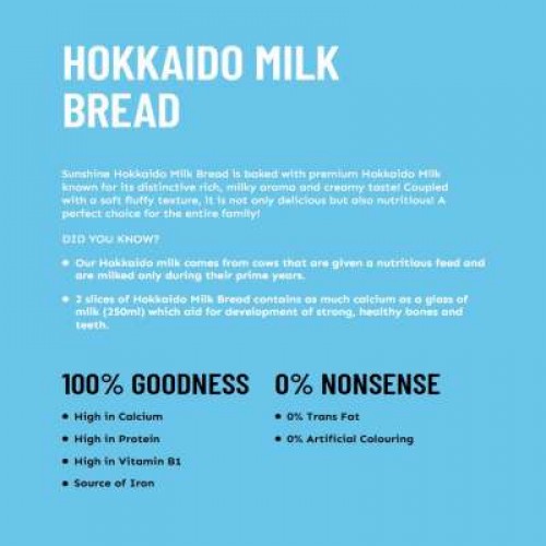 SUNSHINE HOKAIDO MILK BREAD 300G