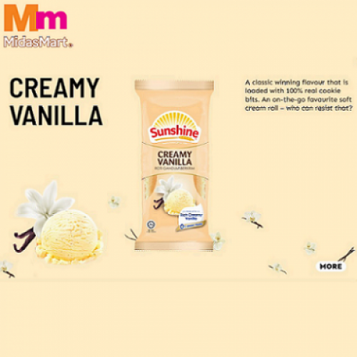 SUNSHINE CREAMY VANILLA CREAM ROLL 52G SUNSHINE CREAMY VANILLA CREAM ROLL 52G