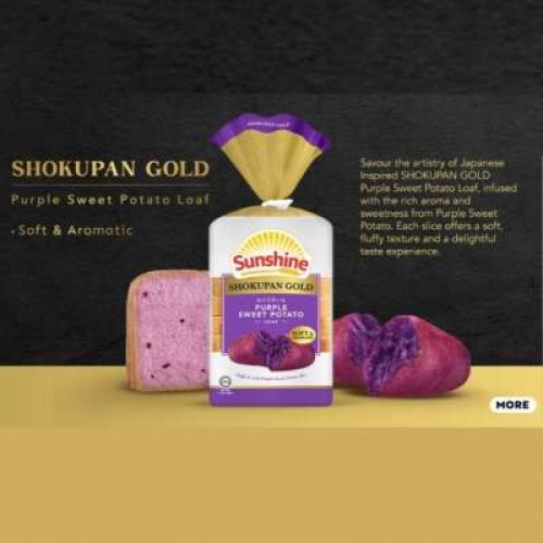 SUNSHINE SHOKUPAN GOLD PURPLE SWEET POTATO LOAF 30 SUNSHINE SHOKUPAN GOLD PURPLE SWEET POTATO LOAF 30
