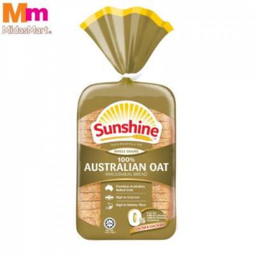 SUNSHINE 100% AUSTRALIAN OAT WHOLEMEAL BREAD 400G