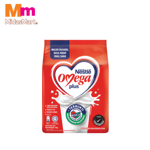 NESTLE OMEGA PLUS WITH ACTICOL ADULT MILK POWDER (1KG)