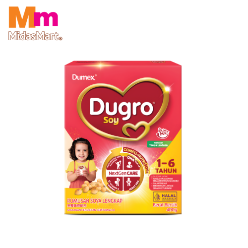 DUMEX DUGRO 1+ SOY FORMULATED MILK POWDER (400G)