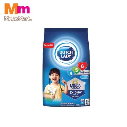 DUTCH LADY 456 FORMULATED MILK POWDER - PLAIN FLAVOUR (850G)