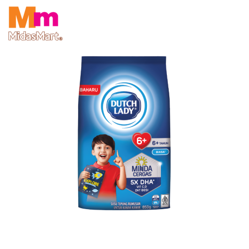 DUTCH LADY 6+ FORMULATED MILK POWDER - PLAIN FLAVOUR (850G)