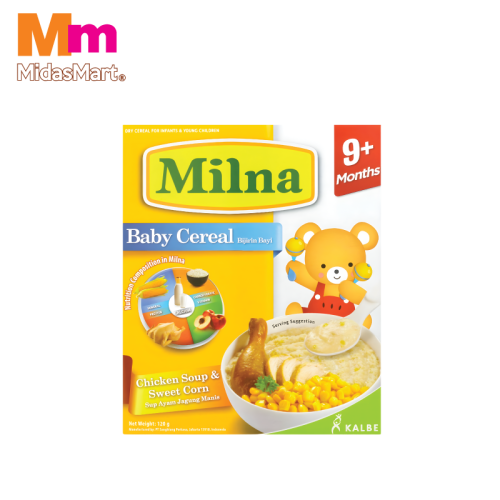 MILNA BABY CEREAL - CHICKEN SOUP & SWEET CORN (120G)