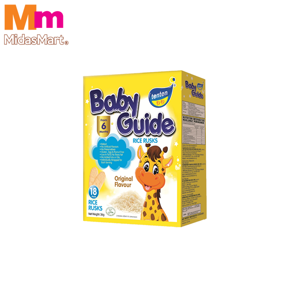Baby Rice Rusk Blue BABY GUIDE ORIGINAL RICE RUSKS (36G)