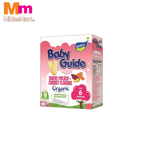 TEN TEN BABY GUIDE ORGANIC SWEET POTATO & CARROT RICE RUSKS (36G)