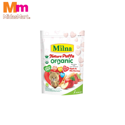 MILNA NATURE PUFFS ORGANIC APPLE & MIXED BERRIES (15G)