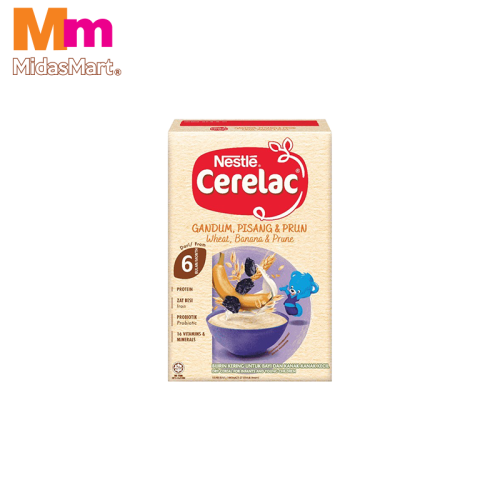 NESTLE CERELAC WHEAT BANANA AND PRUNE INFANT CEREAL (250G)