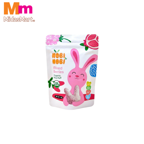 NOBI ORGANIC RICE PUFFS MIXED BERRIES (15G)