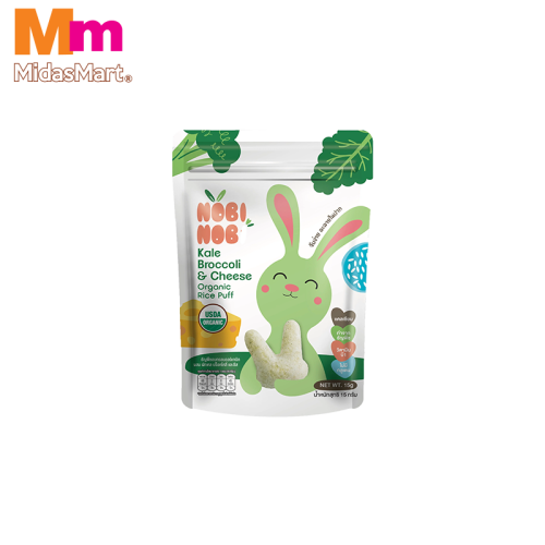 NOBI ORGANIC RICE PUFFS KALE BROCCOLI & CHEESE (15G)