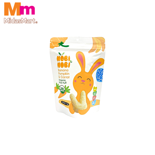 NOBI ORGANIC RICE PUFFS BANANA PUMPKIN & CARROT (15G)