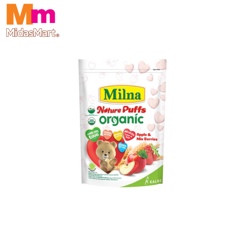 MILNA NATURE PUFFS ORGANIC APPLE & MIXED BERRIES (42G)