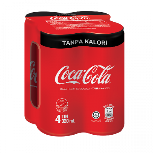 COCA-COLA ZERO CAN 4X320ML