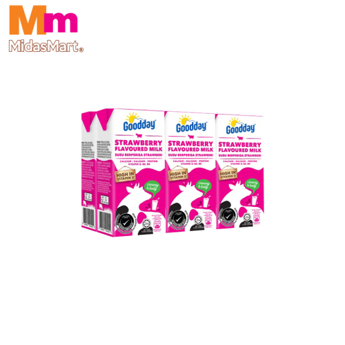 GOODDAY UHT STRAWBERRY MILK PACK (6 X 200ML)