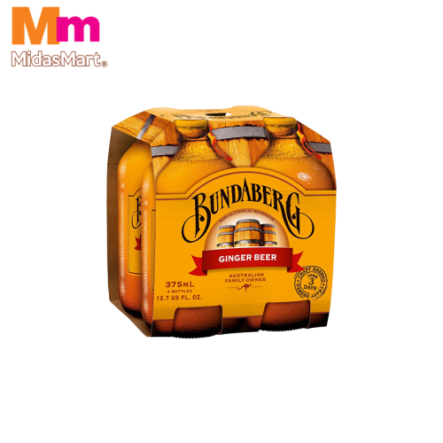 BUNDABERG GINGER BEER SPARKLING MULTIPACK (4 x 375ML)