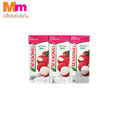 F&N SEASONS LYCHEE FRUIT DRINK PACK (6 X 250ML)
