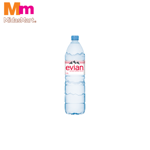 EVIAN NATURAL MINERAL WATER BOTTLE (1.5 LITERS)