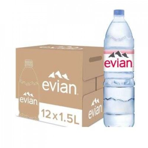 EVIAN NATURAL MINERAL WATER 12X1.5LIT