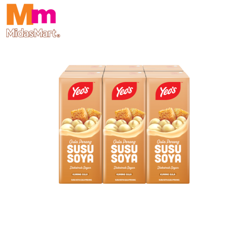 YEO'S BROWN SUGAR SOYA BEAN MILK PACK (6 X 250ML)