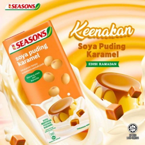 SEASONS SOYA PUDING KARAMEL 1 LITER