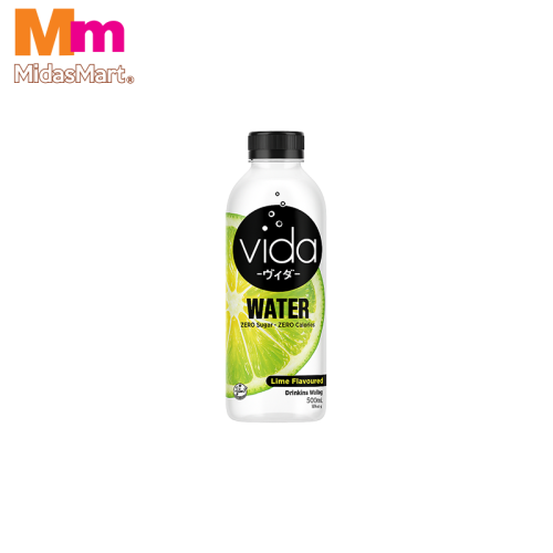 VIDA ZERO LIME SPARKLING WATER (500ML)